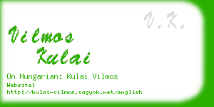 vilmos kulai business card